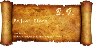 Bajkai Ilona névjegykártya