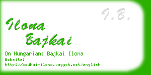 ilona bajkai business card